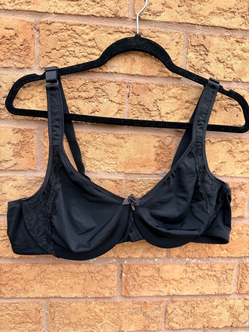 4/$25 • George Black Lace-Trim Underwire Bra